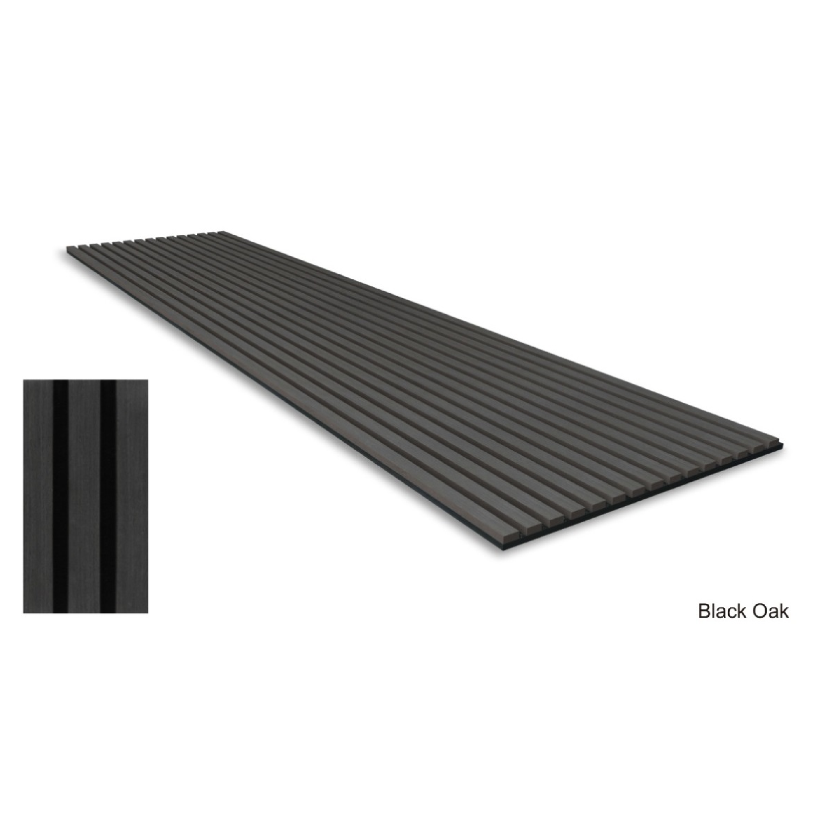 Akoestisch Paneel - BLack Oak - 275 x 60 x 1.8cm