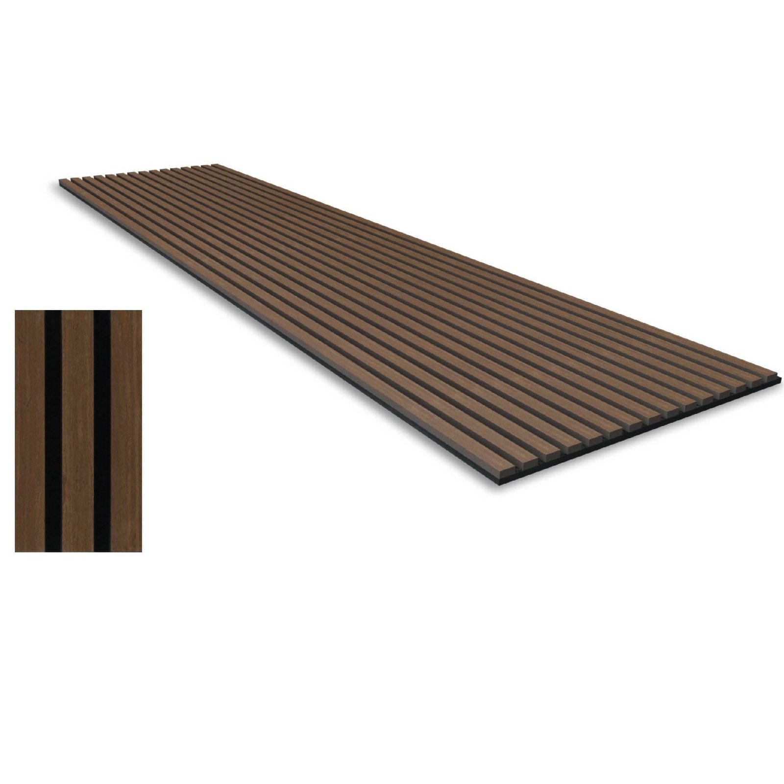 Akoestisch Paneel - Black Walnut - 275 x 60 x 1.8cm