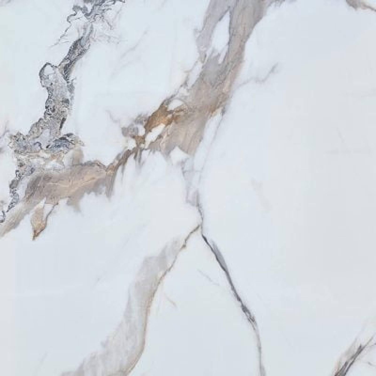 Wandpaneel Isodeco Calacatta 120x260 cm Waterbestendig Hoogglans Goud Wit